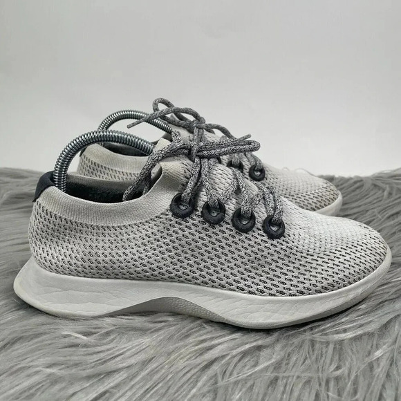 Allbirds Tree Dasher Mens Size 8 Shoes White Gray Running Athletic Sneakers - Picture 1 of 8